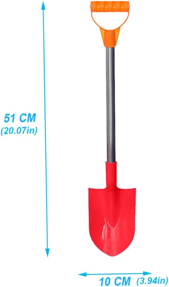 Kids Stainless Steel Snow Shovel, Kids Snow Shovel Beach Shovels for Stainless Steel with Plastic Scoops and Handle 3PCS