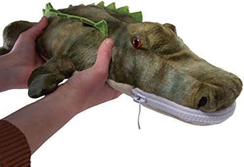 PREXTEX Stuffed Alligator Toy with 3 Baby Alligators - Alligator Plush Mommy with 3 Zippered Babies, Ideal Stuffed Animal for Boy or Girl Playtime - 3-5 Years