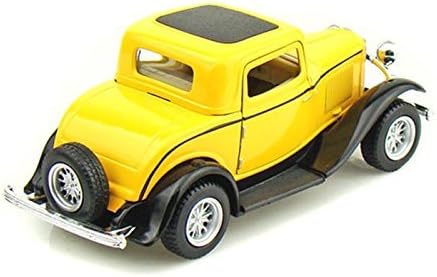 KiNSMART 1932 Ford 3-Window Coupe 1:34 Scale 5" Die Cast Metal Model Toy Classic Car (Yellow)