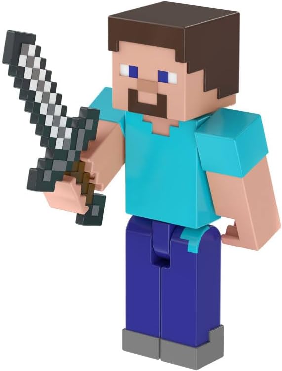Mattel Minecraft Village Raid Pack with 3 Action Figures & Accessories, 3.25-inch Scale Collectible Set Includes Steve (Amazon Exclusive)