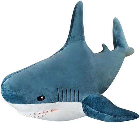 Ryttir 47.2 Inch XXL Giant Shark Stuffed Animals,Chubbier Shark Pillow Soft Shark Plush Shark Body Pillow Stuffed Shark Décor, Perfect Chrismas Stress Relief Gift for Kids Women