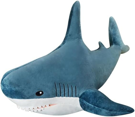 Ryttir 47.2 Inch XXL Giant Shark Stuffed Animals,Chubbier Shark Pillow Soft Shark Plush Shark Body Pillow Stuffed Shark Décor, Perfect Chrismas Stress Relief Gift for Kids Women