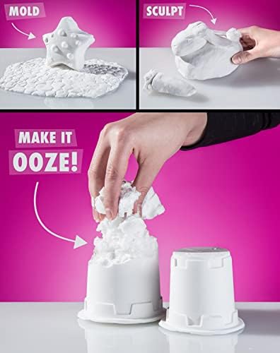 Play Visions Floof Modeling Clay- Reusable Indoor Snow - Endless Creations Possible, Mold Any Shape Or Design - 240 Grams.