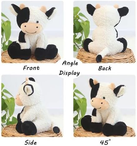 BSVOME 9 inches Cow Stuffed Animal Soft Plush Cute Cow Doll for Boys Girls