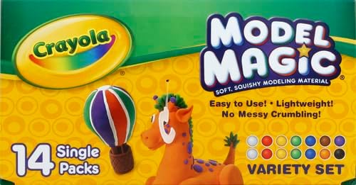 Crayola Model Magic Deluxe Variety Pack (14ct), Kids Air Dry Clay, 7oz, Bulk Modeling Clay Alternative, Gift for Kids, Ages 4+ (Pack of 3)