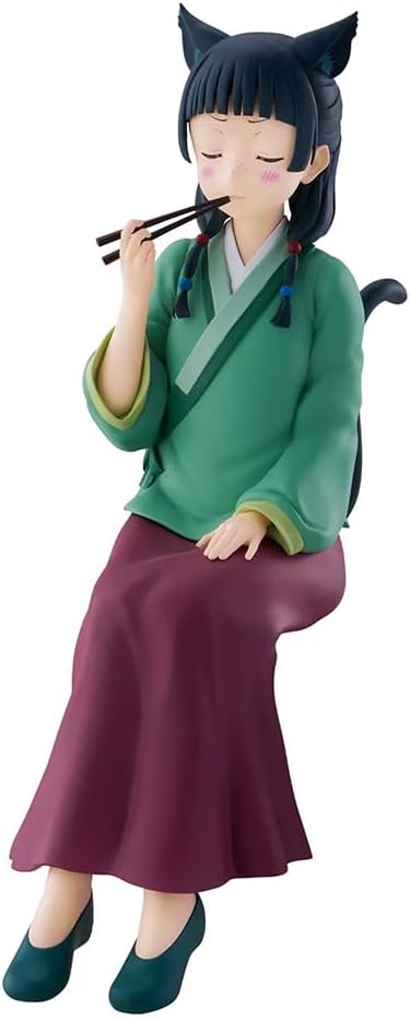 Maomao Figure Eating Pose Anime Figurine 7.48" Hanfu Maomao Action Figure Statue Desktop Decoration Collectibles Gift for Fans