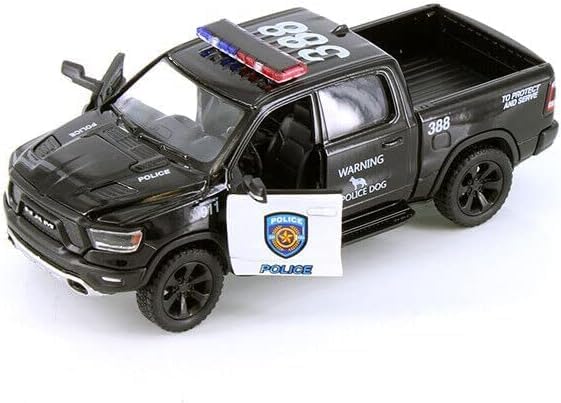KiNSMART - 2019 Dodge Ram 1500 Pickup 1:46 O Scale 5" Die Cast Metal Model Toy Truck (Police Edition)