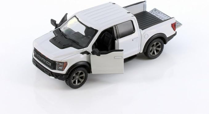 KiNSMART - 2022 Ford F-150 Raptor 5" 1:46 Scale Die Cast Model Toy Truck (White)