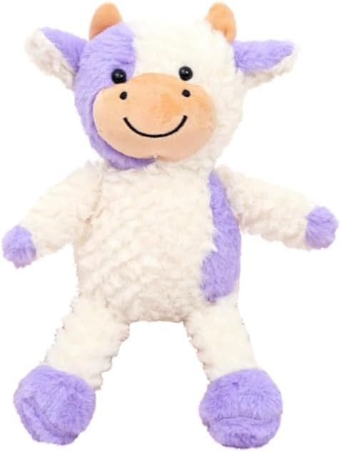 YUKOUQIAN Cow Stuffed Animal Cow Plush Doll Toy 11.8 inch for Girls Boys Christmas Children's (Stand Cow Purple)