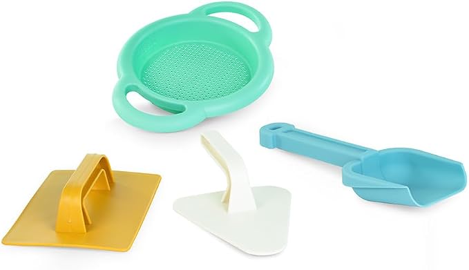 Miniland Beach Essentials, Sand Toys, Outdoor Toys for Toddlers 1-3, Beach Toys for Toddlers 1-3, Outdoor Play for Beach Vacations and Pool Fun | ECO Construction Sand Set