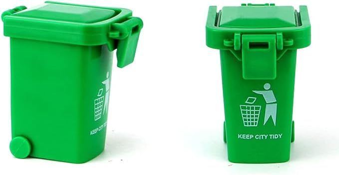 Kids Push Toy Vehicles Garbage Truck's Trash Cans Toys Mini Curbside Vehicle Garbage Bin