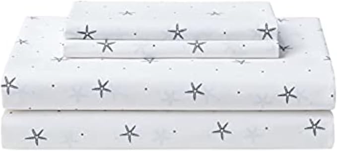 Nautica - Queen Sheets, Cotton Percale Bedding Set, Casual Bedding Set (Star Spangled Coastal Navy, Queen)