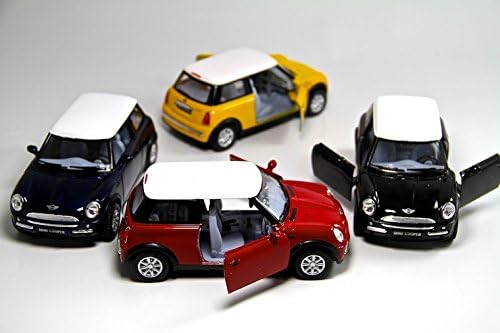 KiNSMART - Mini Cooper S 5" 1:28 Scale Die Cast Metal Model Toy Car (4 Set)
