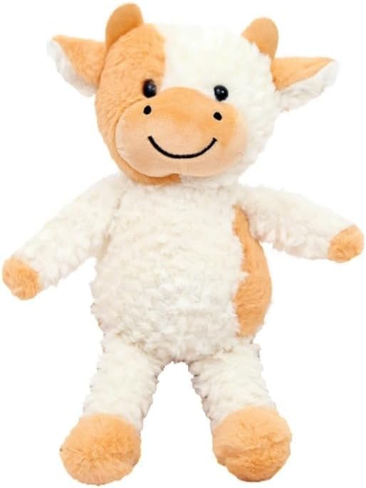 YUKOUQIAN Cow Stuffed Animal Cow Plush Doll Toy 15.7 inch for Girls Boys(Stand Cow Huang se15.7)