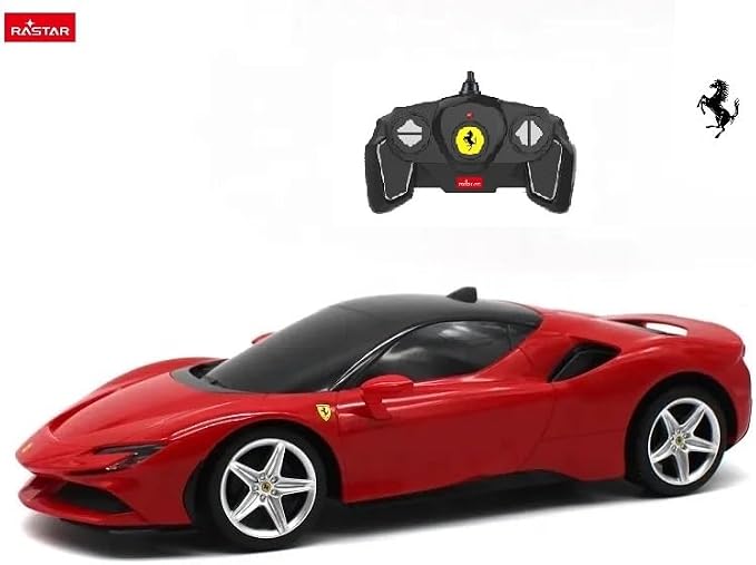 RASTAR Ferrari SF90 Stradale Remote Control Car, 1:18 Scale, Red