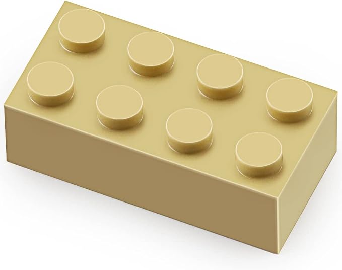 100pcs 2x4 Bricks Tan Parts Pieces Classic Building kit Creative Set Basic Blocks Toy Accessories Compatible with 3001 Major Brands