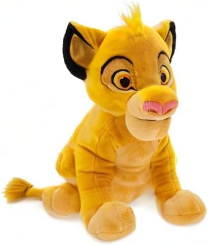 Disney Store Official Simba Medium Soft Toy for Kids, Cuddly Character with Fuzzy Texture and Embroidered Details, Furry Mane and Tail Tuft, Disney Plushy Suitable for All Ages