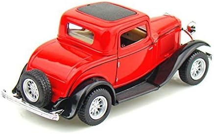 KiNSMART 1932 Ford 3-Window Coupe 1:34 Scale 5" Die Cast Metal Model Toy Classic Car (Red)