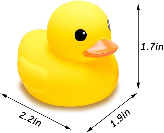 CICITOYWO Yellow Rubber Ducks, 10pcs Preschool Bath Toys Bathtub Floating Squeaky Duckies Gift for Baby Shower Infants Kids Toddler Party Decoration