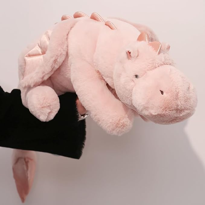 Weighted Dragon Stuffed Animal 35.4" 5Lbs, Medium Pink Weighted Plush Dragon Toy for Kids and Adults(2025 Weighted Version)