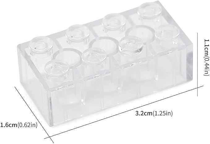 2x4 Bricks x320 Pieces Transparent Clear Parts Classic Building Kit Creative Play Set Blocks Toy Basic Accessories Compatible with 3001 Major Brands (Trans-Clear)