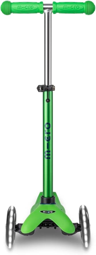 Micro Kickboard | Mini LED Kids Scooter for Ages 2-5 | Children up to 110 lbs | 3 Wheel Lean-to-Steer Design | Adjustable T Bar | Smooth Ride, Motion Activated PU LED Wheels | Swiss Design