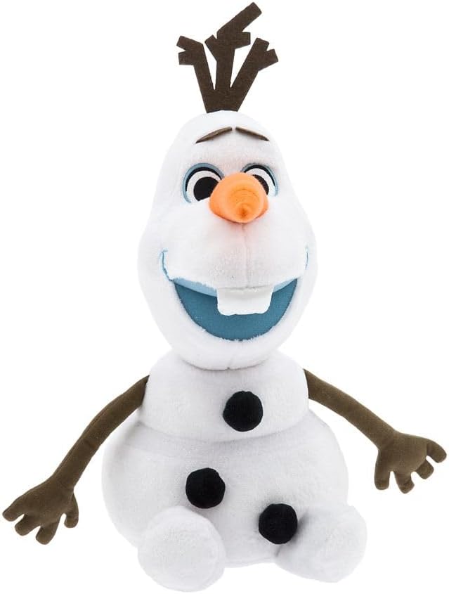 Disney Store Official Olaf Medium Soft Toy for Kids, Cuddly Character with Fuzzy Texture and Embroidered Details, Satin Tooth, Disney Plushy Suitable for All Ages