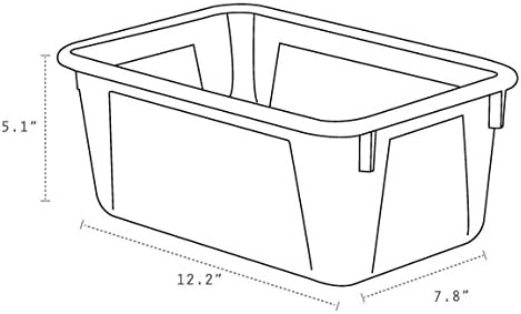 Storex Small Cubby Bins – Plastic Storage Containers for Classroom, 12.2 x 7.8 x 5.1 inches, Clear, 5-Pack (62464A05C)