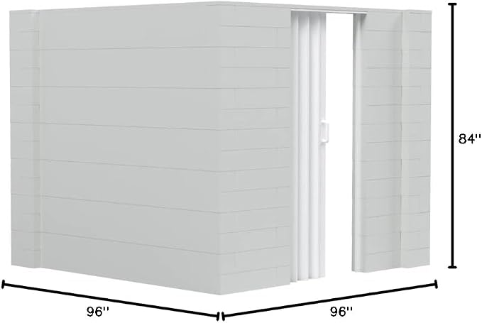 EverBlock 8’ x 8’ x 7’ L-Shaped Wall Kit with Accordion Door | 3’ x 7’ Doorway | Modular Building Blocks | Wall Display | Room Divider & Partition | Reusable | Indoor & Outdoor Use | Yellow