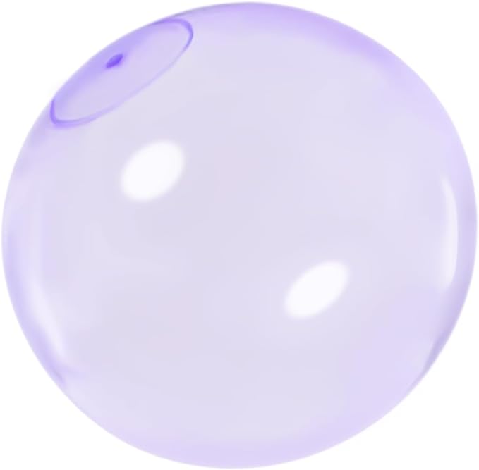 32 Inch Giant Water Bubble Ball for Adults Teenagers Giant Inflatable Water-Filled Ball Soft Rubber Ball for Outdoor Pool Beach Garden Yard Games (Purple)
