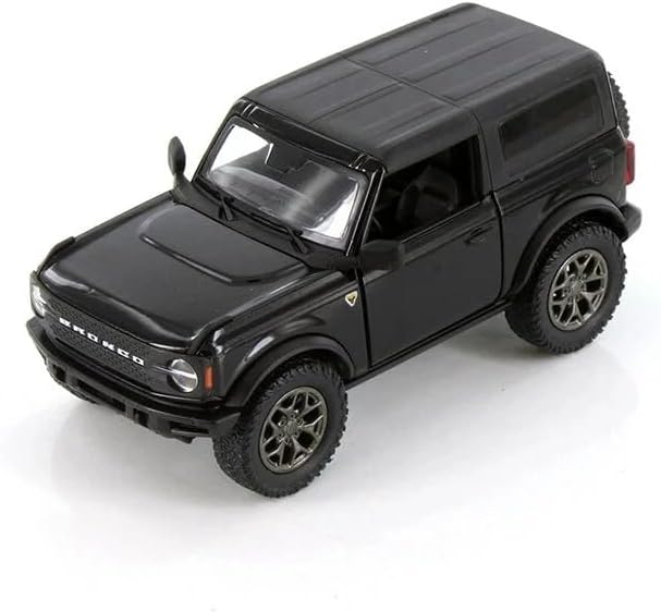 KiNSMART - 2022 Ford Bronco SUV 5 Inch 1:34 Scale Die Cast Metal Model Toy Truck (Black Hardtop)