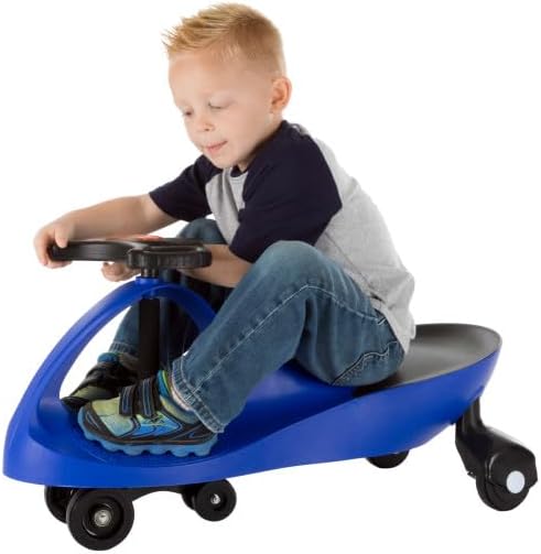 Wiggle Car - Ride on Toy for Ages 3 and Up - Toddler Ride on Toys with no Batteries, Gears, or Pedals Just Twist, Wiggle, and Go by Lil’ Rider (Blue)