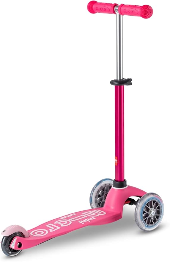 Micro Kickboard | Mini Kids Scooter for Ages 2-5 | Children up to 110 lbs | 3 Wheel Lean-to-Steer Design | Adjustable T Bar | Smooth Ride PU Wheels | Swiss Design
