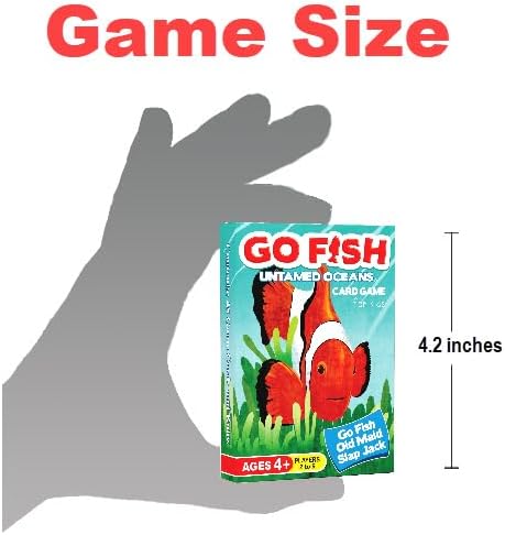 GO FISH Untamed Oceans, a Go Fish Card Game for Kids 4-8 and Up – Play Old Maid and Slap Jack with Same Deck – Easy to Learn – Family, Board Game Night and Classroom Party Fun – Great Gift Idea