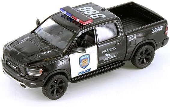 KiNSMART - 2019 Dodge Ram 1500 Pickup 1:46 O Scale 5" Die Cast Metal Model Toy Truck (Police Edition)