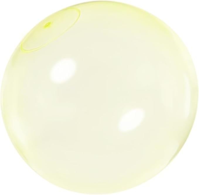 32 Inch Giant Water Bubble Ball for Adults Teenagers Giant Inflatable Water-Filled Ball Soft Rubber Ball for Outdoor Pool Beach Garden Yard Games (Yellow)