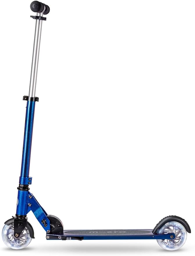 Micro Scooters | Micro Sprite LED Children's Scooter | Handlebar Adjustable | Light Up Wheels | Foldable | 5-12yrs | Boys & Girls