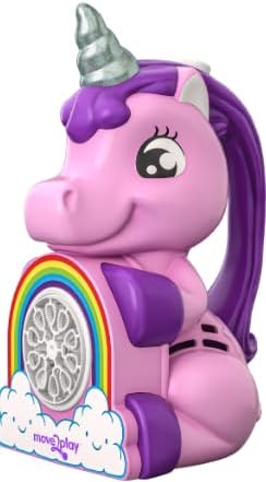Move2Play Bubble Blower | Bubble Machine | Bubble Toy for Toddlers, Boys and Girls | Indoor & Outdoor | Birthday Party | Summer Fun | Gift for Girls 1, 2, 3, 4+ Years Old (4th of July) (Unicorn)