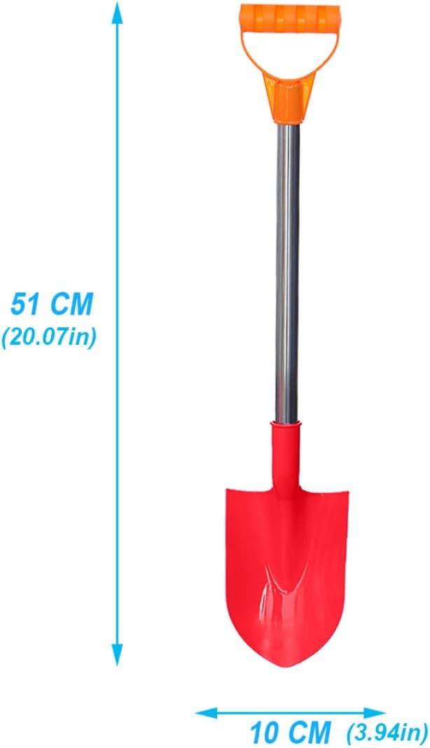 Kids Stainless Steel Snow Shovel, Kids Snow Shovel Beach Shovels for Stainless Steel with Plastic Scoops and Handle 3PCS, Beach Shovels