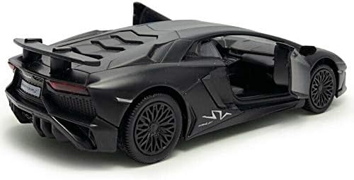 Lamborghini Matt Black Aventador LP 700-4 1:38 5" Pull Back Diecast Car