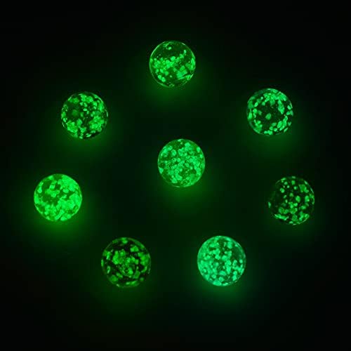 48 Pieces Marbles Glow in The Dark for Kids Mixed Colors Luminous Glass Marbles Runs for Kids Games DIY and Home Decoration(1 CM/ 0.4 Inch)