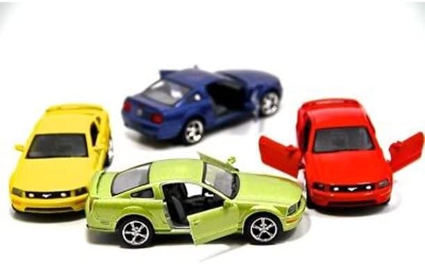 KiNSMART - 2006 Ford Mustang GT 1:38 Scale 5" Die Cast Metal Model Toy Car (4Set)