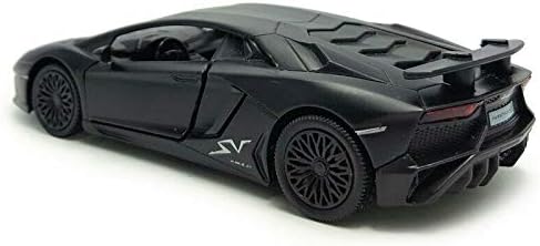 Lamborghini Matt Black Aventador LP 700-4 1:38 5" Pull Back Diecast Car