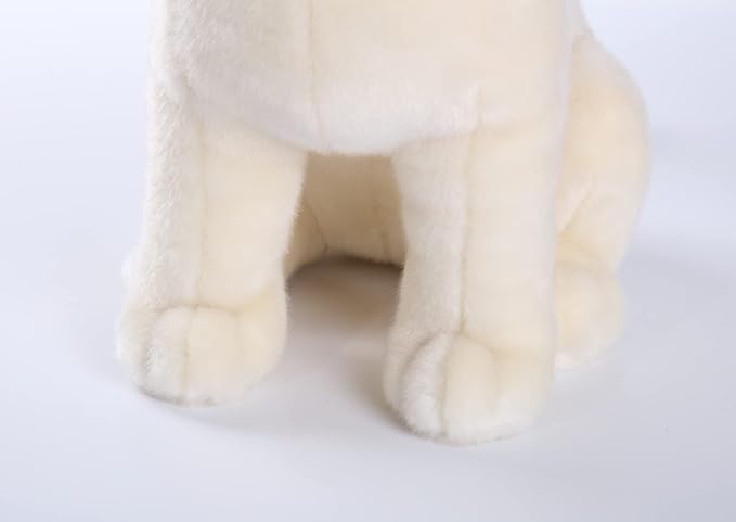 CU-MATE 10" Labrador Retriever Stuffed Dog Animal Simulation-Realistic & Lifelike Soft Handmade Sittin Dog Plush Toy Puppy -Present Gift for Boys and Girls