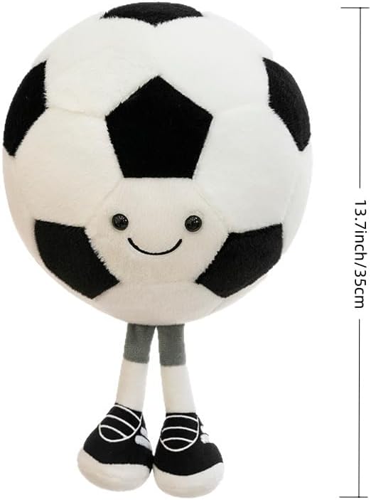 13.7" Cute Football Plush Toys Soft Stuffed Sport Throw Pillow Plush Ball Gift for Kids Birthday and Christmas Decoration (Football)