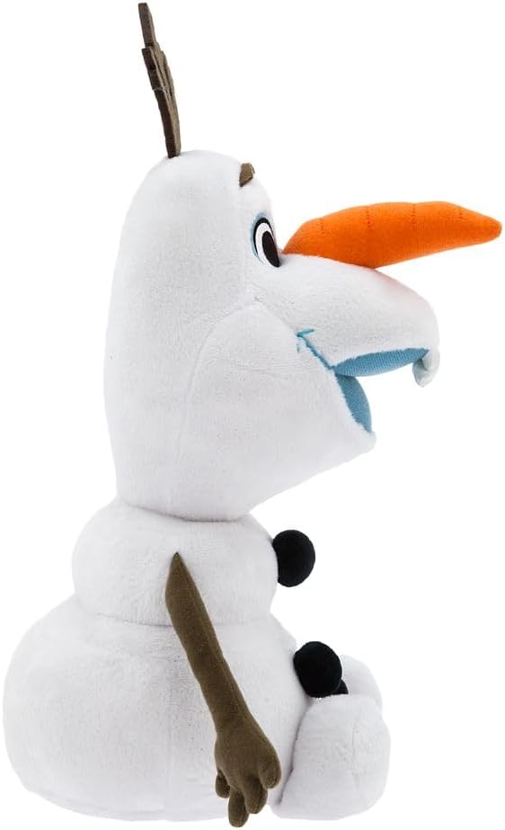 Disney Store Official Olaf Medium Soft Toy for Kids, Cuddly Character with Fuzzy Texture and Embroidered Details, Satin Tooth, Disney Plushy Suitable for All Ages