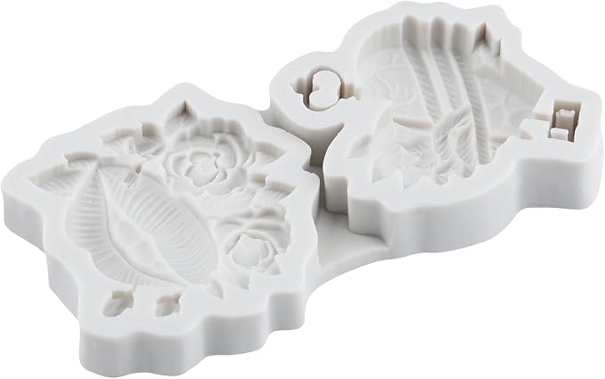Rose Lips Polymer Clay Mold Love Rose Lips Silicone Molds for DIY Crafts Epoxy Resin Casting Air Dry Polymer Clay Plaster Jewelry Making