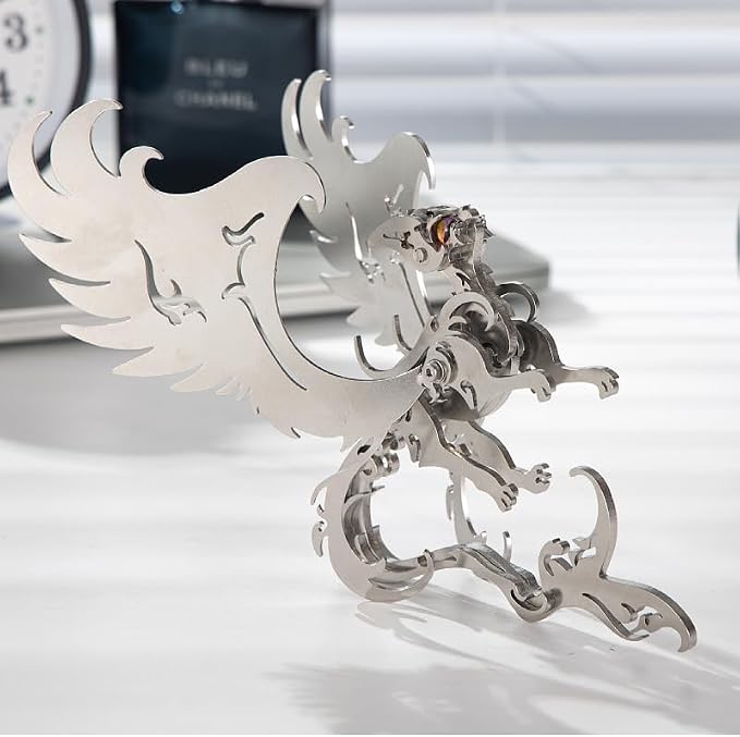 3D Metal Puzzles Toys The Meow Meow Family King and Princess Cat DIY Handmade Assembled Model Kits Ornaments Christmas New Year and Birthday Gifts for Adult (Princess Cat Silver)