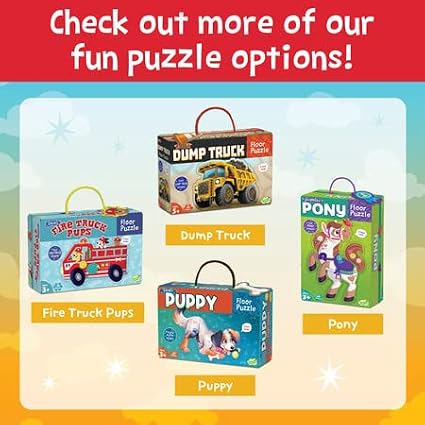 Peaceable Kingdom Jumbo Dump Truck Floor Puzzle 49 Pieces – Large Jigsaw Puzzle Gift for Toddlers and Kids Ages 5+ – Shiny Dump Truck