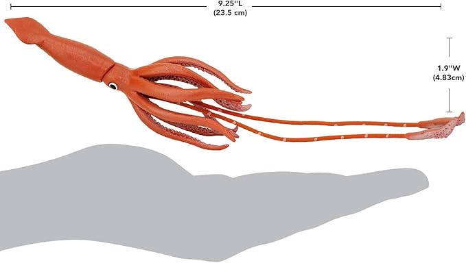 Safari Ltd. Giant Squid Figurine - Realistic 9.5" Sea Creature Figure - Educational Toy for Boys, Girls, and Kids Ages 3+